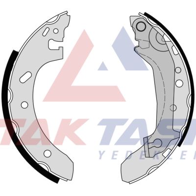AP AP07155 | Fren Pabuç Balata Arka Ford Escort VII 1.3 Geniş Tip Levyelı 203X38 mm 1995-1999 / Escort VII 1.4 1995-1999 / Escort VII 1.6 16V 1995-1999 / Escort VII 1.8 TD 1995-1999 / Escort VII 1.8İ 1995-1999
