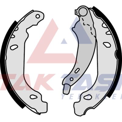 AP AP07430 | Fren Pabuç Balata Arka Peugeot 206 (2A / C) 1.4 HDI Levyelı 180X30 mm 1998-2006 / Peugeot 206 (2A / C) 1.4İ 16V-1998-2006