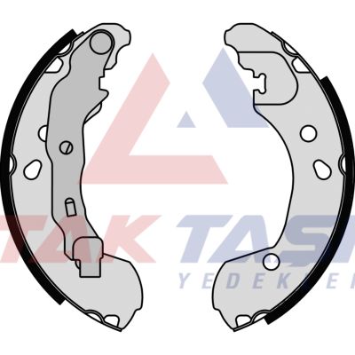 AP AP08180 | Fren Pabuç Balata Arka Renault Clio III 1.5 DCI Levyelı 203X38 mm 2005-2012 / Clio III 1.2İ 16V-2005-2012 / Micra 1.5 DCI-2003-2010 / Note 1.5 DCI-2006-2013 / Note 1.4İ 16V-2006-2013