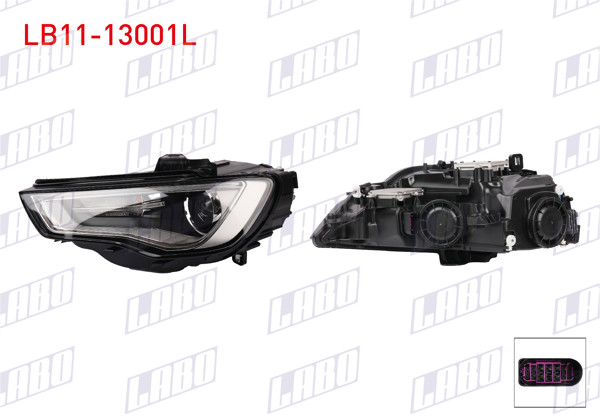 LABO LB11-13001L | Far Sol Xenon Merceklı Ledlı Audi A3 2013 -