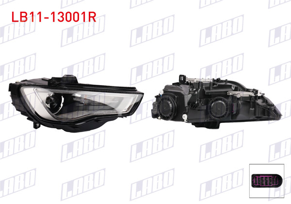 LABO LB11-13001R | Far Sağ Xenon Merceklı Ledlı Audi A3 2013 -