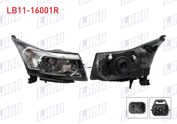 LABO LB11-16001R | Far Sağ Elektrikli Siyah Chevrolet Cruze 09 -
