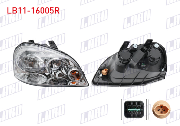 LABO LB11-16005R | Far Sağ Elektrikli Motorlu Chevrolet Lacetti 2003-2012 Sedan