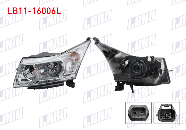 LABO LB11-16006L | Far Sol Icı Krom Motorlu Chevrolet Cruze 2009-2012