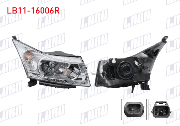 LABO LB11-16006R | Far Sağ Icı Krom Motorlu Chevrolet Cruze 2009-2012