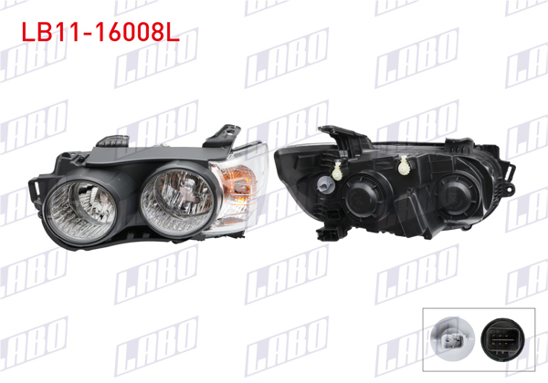 LABO LB11-16008L | Far Sol Siyah Halkalı Chevrolet Aveo (T300) 2011 -