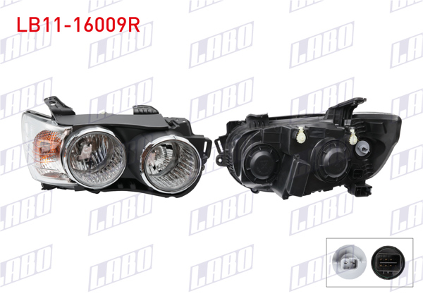 LABO LB11-16009R | Far Sağ Krom Halkalı Chevrolet Aveo (T300) 2011 -