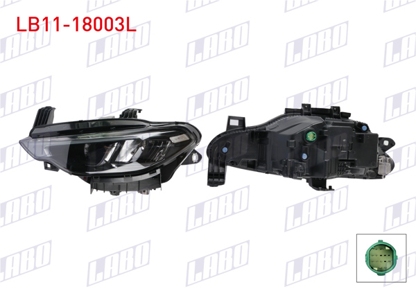 LABO LB11-18003L | Far Sol Üstten Ledlı Motorlu Fiat Egea 2021 -