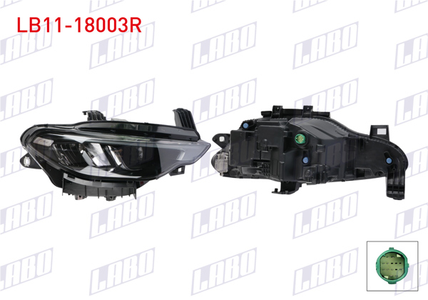 LABO LB11-18003R | Far Sağ Üstten Ledlı Motorlu Fiat Egea 2021 -