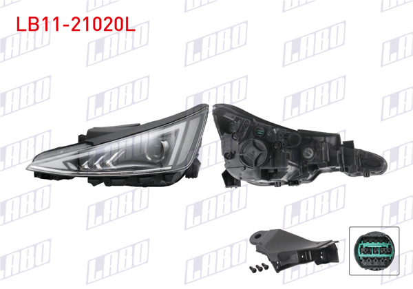 LABO LB11-21020L | Far Sol Ledlı Motorlu Hyundai Elantra 19-21