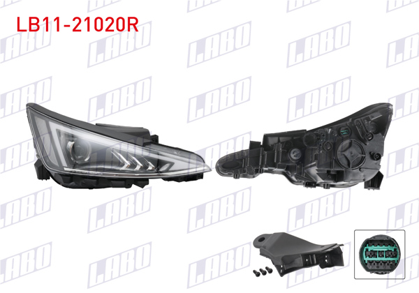LABO LB11-21020R | Far Sağ Ledlı Motorlu Hyundai Elantra 19-21