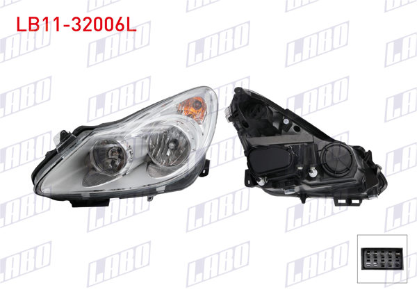 LABO LB11-32006L | Far Sol Opel Corsa D 2006-2019