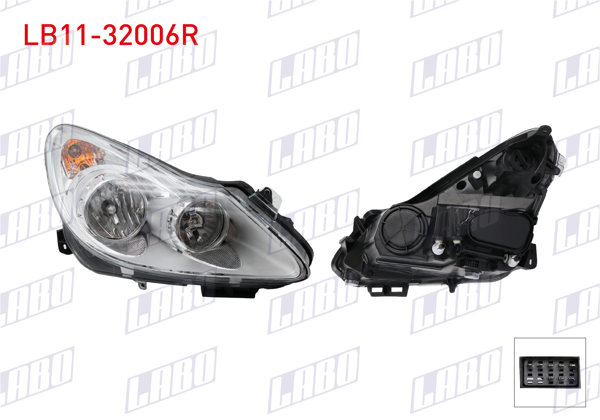 LABO LB11-32006R | Far Sağ Opel Corsa D 2006-2019