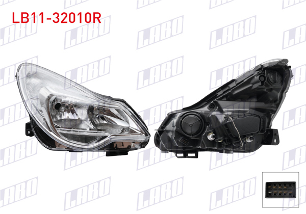 LABO LB11-32010R | Far Sağ Opel Corsa D 2007 -