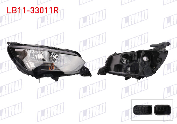 LABO LB11-33011R | Far Sağ Gunduz Farsız Peugeot 208 2019 -
