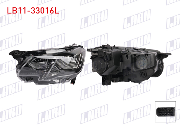 LABO LB11-33016L | Far Sol Peugeot Partner 2018 -