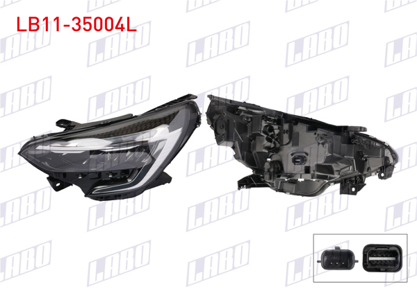 LABO LB11-35004L | Far Sol Siyah Ic Renault Clio V 2021 -