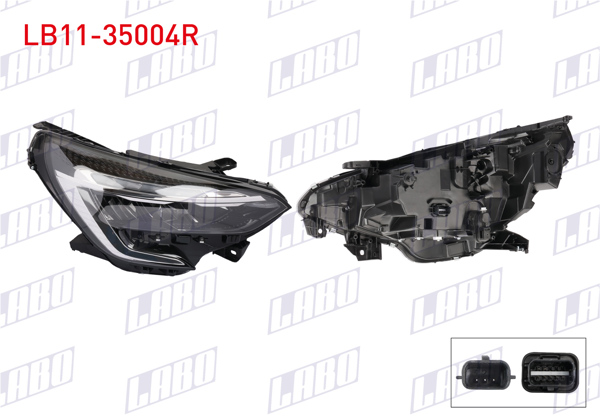 LABO LB11-35004R | Far Sağ Siyah Ic Renault Clio V 2021 -