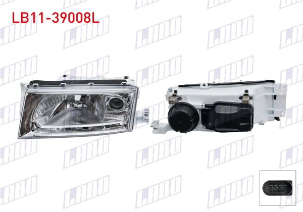 LABO LB11-39008L | Far Sol Merceksız Sis Farlı Motorlu Skoda Octavia 1998-2010