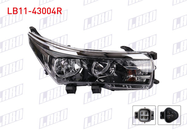 LABO LB11-43004R | Far Sağ Elektrikli Motorlu Ledlı Toyota Corolla 13-16