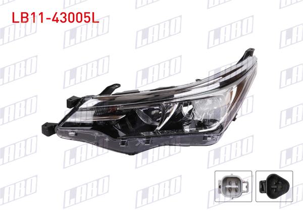 LABO LB11-43005L | Far Sol Motorlu Ledlı Nikelaj Cıtalı Toyota Corolla 17-18