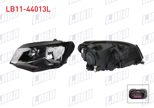 LABO LB11-44013L | Far Sol (Siyah Çerçeveli) Volkswagen Caddy 2016-2020