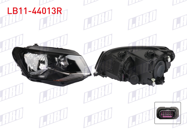 LABO LB11-44013R | Far Sağ (Siyah Çerçeveli) Volkswagen Caddy 2016 -