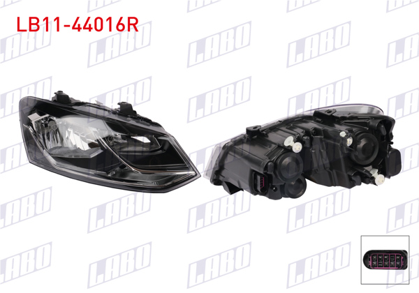 LABO LB11-44016R | Far Sağ Motorlu Volkswagen Polo 2014 -