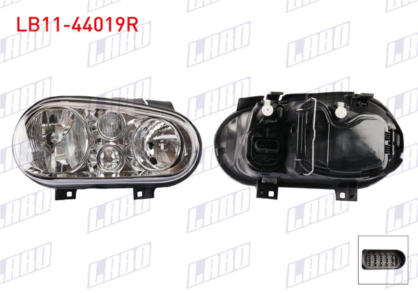 LABO LB11-44019R | Far Sağ Sis Farsız Motorsuz Volkswagen Golf IV 1998 -