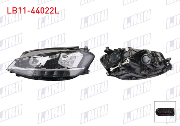 LABO LB11-44022L | Far Sol Volkswagen Golf 7,5 (5G1, Bq1, Be1, Be2) 2017-2020