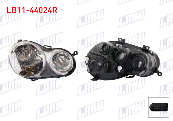 LABO LB11-44024R | Far Sağ Motorlu Volkswagen Polo (9N_, 9A_) 2002-2005