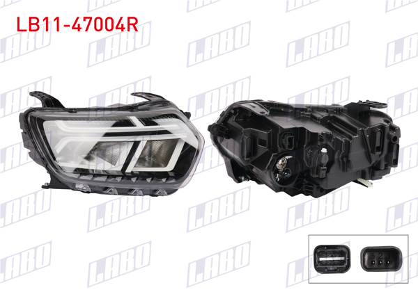 LABO LB11-47004R | Far Sağ Beyaz Cerceve Dacia Duster 2023 -