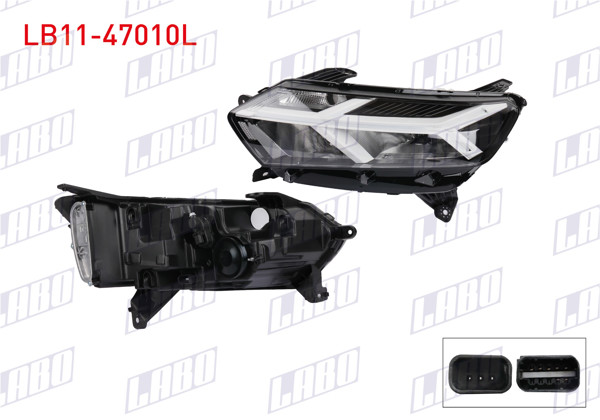 LABO LB11-47010L | Far Sol Icı Beyaz Ledlı Motorlu Dacia Logan III / Sandero III / Jogger