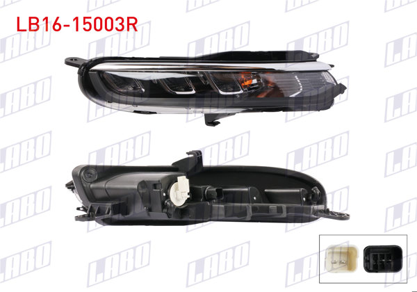LABO LB16-15003R | Gunduz Farı Sağ Citroen C3 2020 -