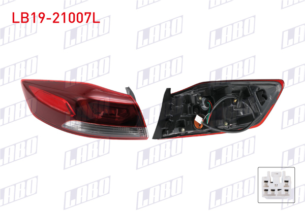 LABO LB19-21007L | Stop Sol Dıs Ledlı Hyundai Elantra 16-18