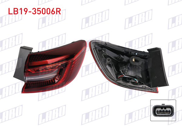 LABO LB19-35006R | Stop Sağ Dış Renault Clio V Icon 2021 -