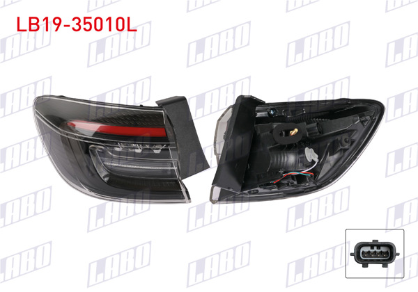 LABO LB19-35010L | Stop Sol Dıs Ledlı Siyah Cızgılı Renault Clio V Faz 2 2024 -