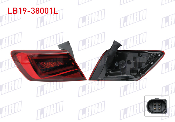 LABO LB19-38001L | Stop Sol Dıs Ledlı Seat Leon 2013-2016