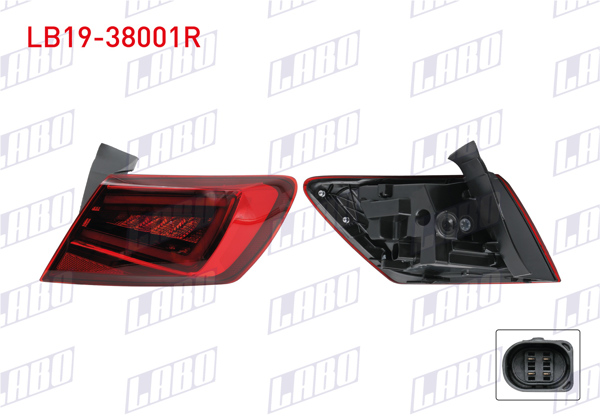 LABO LB19-38001R | Stop Sağ Dış Ledlı Seat Leon 2013-2016