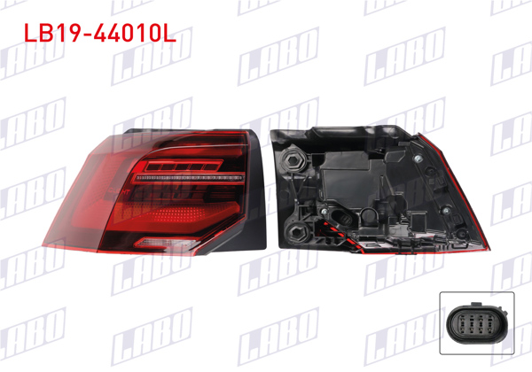 LABO LB19-44010L | Stop Sol Dıs Kayar Ledlı Volkswagen Golf VIII