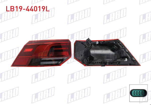 LABO LB19-44019L | Stop Sol Dıs Ledlı Volkswagen Golf 8 (Cd1, Da1) 2020 -
