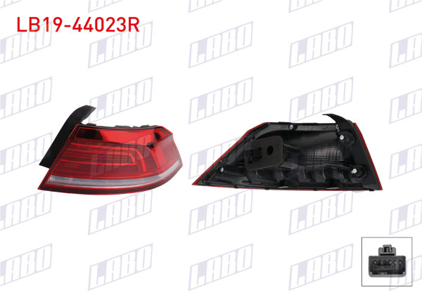 LABO LB19-44023R | Stop Dış Sağ Volkswagen Passat B8 (3G2, Cb2) 2014-2019