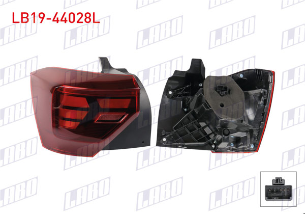 LABO LB19-44028L | Stop Dış Sol Ledlı Volkswagen Polo VI (Aw1, Bz1, Ae1) 2021-2024