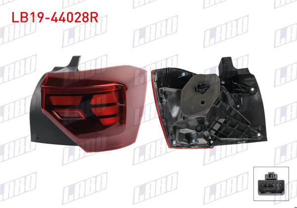 LABO LB19-44028R | Stop Dış Sağ Ledlı Volkswagen Polo VI (Aw1, Bz1, Ae1) 2021-2024