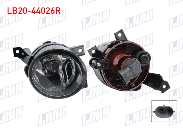 LABO LB20-44026R | Sis Farı Sağ Ampullu Volkswagen Touran 2003-2008 / Caddy 2004-2008