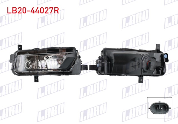 LABO LB20-44027R | Sis Farı Sağ Ampullu Volkswagen Caddy 2016 -