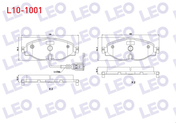 LEO L10-1001 | Fren Balata Ön Fişli Golf VII (5G1) 1.2 TSI 2012-/ 1.4 TSI 2012-/ 1.6 TDI 2012-/ Passat 1.6 TDI 2014-/ Tiguan 1.6 TDI 2016-/ Audi A3 1.4 TFSI 2012-/ Skoda Superb 1.4 TSI 2015-/ Seat N 1.4 TSI 2012 -