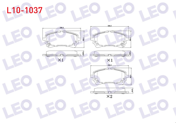 LEO L10-1037 | Fren Balata Ikazlı On Toyota Corolla (_E21_) 1.8 Hybrid 2019-/ Corolla (_E21_) 1.6 Vvt-I 2019 -