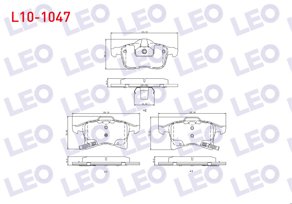 LEO L10-1047 | Fren Balata Ön Ikazlı Astra H 1.3 CDTI 2004-2010 / Zafira B 1.6 2005-2011 / Combo C 1.3 CDTI 2001-2006 / Meriva A 1.3 CDTI 2003-2010 / Opel Corsa E 1.4 2014-/ Corsa E 1.2 2014-/ Meriva B 1.4 2010 -