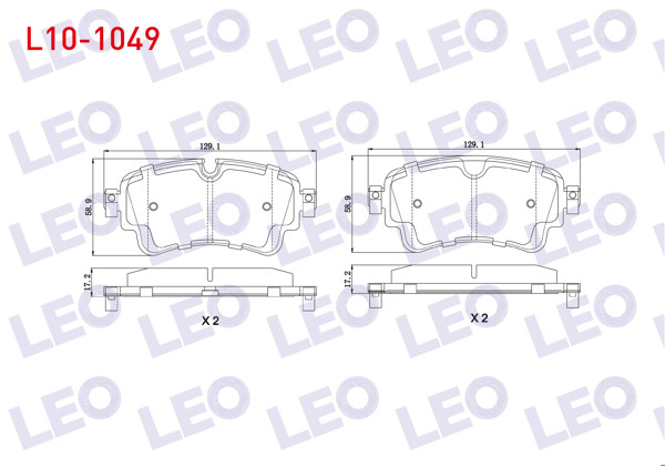 LEO L10-1049 | Fren Balata Arka Audi A4 (8W2,B9) 2.0 TDI 2015-/ A4 (8W2,B9) 1.8 TFSI 2015-/ Q7 (4M) 3.0 TDI 2015-/ Q7 (4M) 2.0 TFSI 2015 -